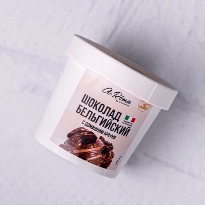 Джелато "Шоколад бельгийский с домашним брауни"