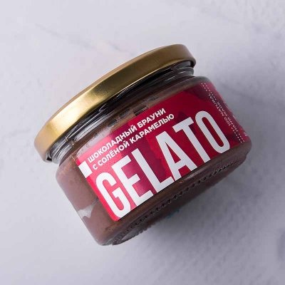Джелато "Шоколадный брауни с солёной карамелью"
